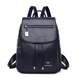 School Bags Fashion Women Leather Backpack High Quality Youth Backpacks For Teenage Girls Female Shoulder Bag Bagpack