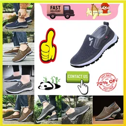 Casual Platform Designer shoes for middle-aged elderly women man Brisk walking Autumn embroidery Comfortable wear resistant Anti slip soft sole