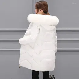 Kurtka damska płaszcza 2024 Moda ciepły zimowy płaszcz Odłączany futra Flear Women Parka plus rozmiar 6xl 7xl