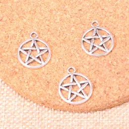 98pcs Charms star pentagram 16mm Antique Making pendant fit Vintage Tibetan Silver DIY Handmade Jewelry284G