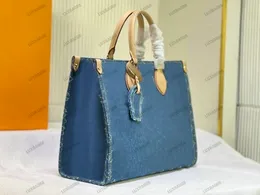 Designer Denim Canvas Shoulder Bag For Women Small Leather Designer Denim Canvas Shoulder Bag For Women Small Leather