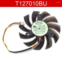 تبريد الكمبيوتر لـ Everflow Graphics Cooling Fan T127010BU DC12V 0.45A 3LINES COWNER 7.5 سم