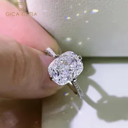 Küme halkaları GICA 100% 925 STERLING Gümüş 8 10mm Yüksek Karbon Diymon Çiçek Kesim Kadınlar için Kırıltık Düğün Güzel Takı Toptan315p