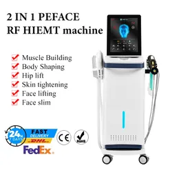 2 IN 1 PEFACE rf EMSlim Slimming Equipment Cellulite Removal Muscle Increase RF Skin Care HIEMT 5 Handles Body Shape Beauty Machine