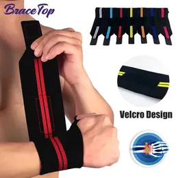 Supporto per il polso BraceTop 1 PC Polsino per sollevamento pesi Elastico traspirante Avvolgimenti per il polso Fasciatura Palestra Fitness Powerlifting Supporto per polso Brace YQ240131