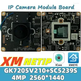 3.7mm mini lente gk7205v210 sc5239s 4mp placa do módulo de câmera ip 2560 1440 ircut onvif baixa iluminação rosto detectar radiador p2p