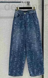 Jeans firmati Donna Pantalone Donna Vita alta Pantaloni in denim Abbigliamento Blu Vintage Qualità Moda Dritto 2024 8T 144J