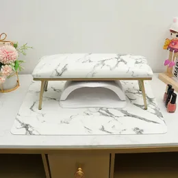 BQAN Marble Nail Hand Rest Set Nail Cushion Pillow Manicure Stand Are Rest for Nails Nail Table Manicure Table Nail Mat 240119