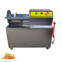 Commercial Electric Pommes Fries Machine Rostfritt stål Kök Potatis Morot Fries skärmaskin Vegetabilisk stripskärare