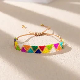 チャームブレスレットZhongvi Miyuki Rainbow for Women Girl Girl Gift Couple Friendshion Boho Accessoriesファッションジュエリー手作りパルセラ