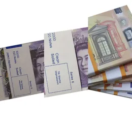 Money Party Toy Reino Unido Cópia Realista de Euros Falso Fingir Notas de Lado Adereço Papel Duplo IasbfUDPT