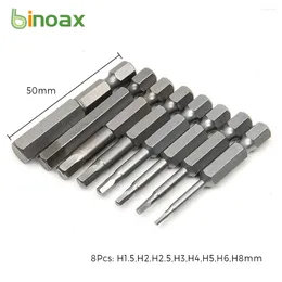 Binoax 7/8 Pcs 50mm 1/4 Inch Hex Shank Chave de fenda de cabeça magnética