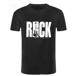 メンズTシャツストリートウェアメンズオネックショートスリーブシャツロックギターミュージックPIRNT Tシャツヒップホップロックロックティートップスハラジュク