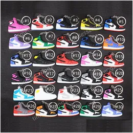 keychains Lanyards MTI-Styles مصمم أزياء مصمم Mini Sneaker Brand Sport Shoe Key Chain Men Women Kids Ring