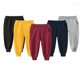 Hose Kinder-Trainingsanzug Frühling Solid Color Closer Mid-Taist Elastic Taille Hosen 1-8y Herbst Kid's Jungen Mädchen Joggingpants