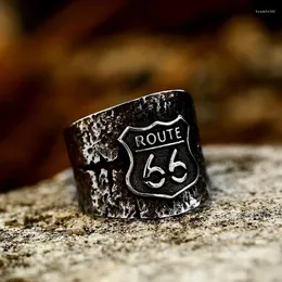 Кольца-кластеры «Стальной солдат», размер США 7-13, розничная продажа мужских ювелирных изделий, байкерское кольцо из нержавеющей стали, маршрут 66 для клуба