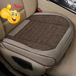 Araba koltuğu kapakları 3D keten koruyucusu kapak evrensel kayma önleyici lüks iç aksesuarlar nefes alabilen sürücü yastık