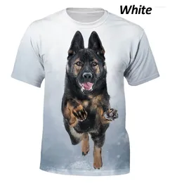 Herren T-Shirts Sommer Mode Tier Deutscher Schäferhund T-Shirt lustig und süß