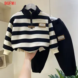 Kleidung Sets Kleinkind Kinder Jungen Mädchen 2024 Frühling Herbst Revers Cord Sweatshirt Hose Casual Sport Anzug Kind Kleidung Baby Mädchen outfit