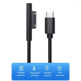 Fonte de alimentação USB Type C de 1,5 m PD Adaptador de carregador rápido Cabo de carregamento para Microsoft Surface Pro 7 6 5 4 Livro/Livro