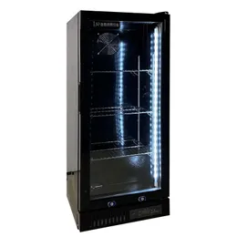 Restaurant beverage cooler open-door model Black Stainless Steel Wine Cooler And Beverage Refrigerator Cooler Restaurant Equipment Manufacturer