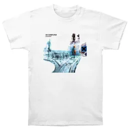 Homens camisetas Radiohead Ok Computador Camiseta Cd Lp Vinil Poster em arco-íris Thom Yorke Kid Uma Qualidade Impressa Casual Nova Marca T-shirt