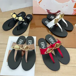 Versa flip flops tofflor Summer Metal Sandal Casual Shoes 10a Quality Beach Loafer Designer Mules Girl Flat Slide Present Pool Womens Mens Sliders Lady