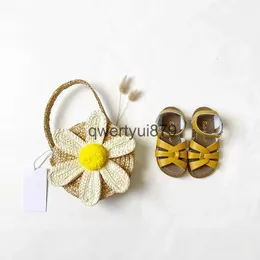 Shoulder Bags Cildrens straw daisy small bag cic style woven bag concave sape straw bag andbag flower andbagH24131