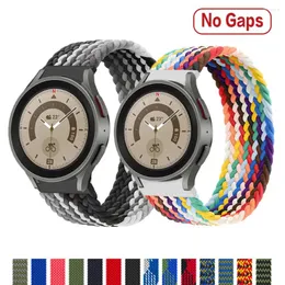 Assista Bandas Sem Gaps Banda Para Samsung Galaxy 4 Strap 6 44mm 40mm Clássico 46mm 42mm Trançado Solo Loop Correa Pulseira 5 Pro 45mm