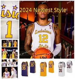 Derek Fountain Adam Miller LSU Tigers Basketball Jersey Trae Hannibal Cam Hayes Justice Hill Austin Montgomery Shawn Phillips Jalen Reed Hailey Van Lith LSU Jerseys