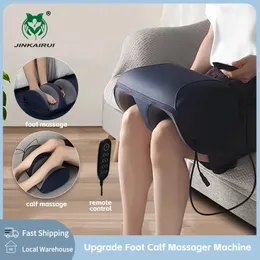 with Remote ControlElectric Calf Foot Massager Kneading Pressing Heated Therapy Fully Automatic Sole Massage Relieves Fatigue 240127