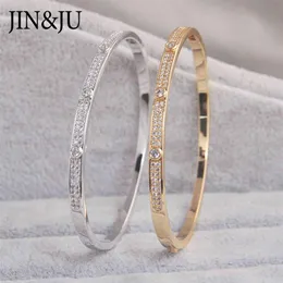 Jinju Gold Color Charm Braceletsbangles for Women Birthday Gift Copper Cubbico Zirconia BracTO