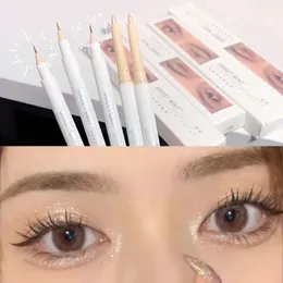 Tatlı Nane Yalan İpekböceği Kalem Çift Başlı Sıvı Kahverengi Eyeliner Kalem Su geçirmez Hızlı Dergreye Gözler Makyaj Aracı 240123