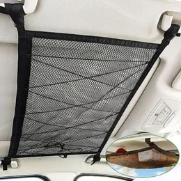 Organizator samochodu SUV Sufit magazynowy Pocket Pocket Bag dachu Wnętrze Wewnętrzne siatka oddychająca Automatyczne akcesoria P0B7