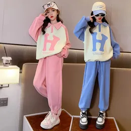 Baby Girl Fashion Sports Suit Yong Girl Women Spring and Autumn Clothes Girls Casual Wear Baby 2pcs Coat and Pants Set Outdoor 240131