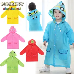 Impermeabili 1PC bambini cartone animato cappotto di pioggia carino bambini impermeabile indumenti antipioggia/tuta antipioggia divertente impermeabile animale studente poncho