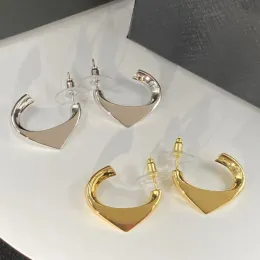 Designer Triangolo d'oro Orecchini a bottone per donna Pendenti Orecchino in argento Gioielli con fascino Moda Orecchini a bottone Orecchino a cerchio Donna Designer Orecchini Regalo 241311D