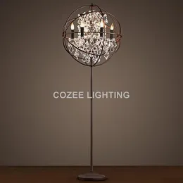 مصابيح الأرضية مصباح بلوري عتيقة قائمة الإضاءة LED ORB CRISTAL LIGHT INDOOR Home Restaurant Living and Dining Room257S