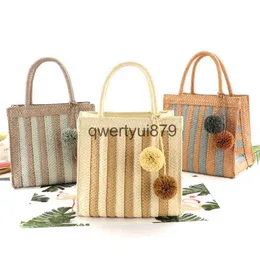 Totes New Ins Paper Debate Anging Ball Straw Woven Bag Randig Casual Woven Bag Mini Portable Small Bag Beac Bag Female Bagh24131