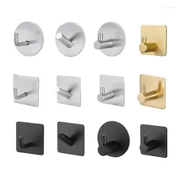 Hooks Self Adhesive Wall Hook Strong Without Drilling Coat Bag Bathroom Door Kitchen Towel Hanger Home Accessories