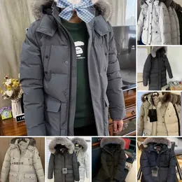 Parka Giubbotto alce alce Piumino da uomo Piumino di alta qualità Pelliccia da donna Donna canadese Pelliccia bianca e nera Piumino d'anatra bianco Giacche invernali da uomo bD