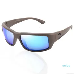 Sonnenbrille 580p Square Sonnenbrille Männer UV400 Polarisierte Brille Costa Brand Fahren Sie Sonnenbrillen für Männer Spiegel