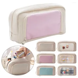 Stor kapacitet blyertsfodral multifunktion Stationery Multilevel Pennor Pouch Organizer Studenter