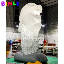 Großhandel im Freien im Freien mit riesigen LED -aufblasbaren Merlion -Parade Werbung Lion Tier -Cartoon -Maskottchen zum Verkauf 001