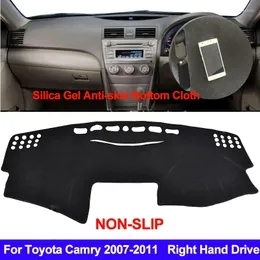Toyota Camry Altise / Hybrid xv40 2007 2008 2009 2011 2011 Dash Mat Dashmat Silicone Non-Slip Dashboard Cover 용 내부 액세서리