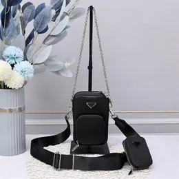 Chain Shoulder Bag Women Crossbody Moblie Phone Bags Cross Grain Cowhide Leather Handbag Ladies Messenger Bags Small Zero Wallet H274q