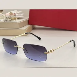 Gläser Herren Buffs Designer Sonnenbrillen Luxus Carti Büffelhorn für Frauen Schattierungen Männer Sonnenbrille Lünette Sonnenbrille rahmenlos L474 #