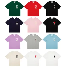 SS Yeni Miri T-Shirt Yuvarlak Boyun Küresi Zhangzi Aşk İşlemeli Çift Yarım Kollu Çağ Spor Tees Kazak İnce Kısa Kollu Tişörtler Üst Kıyafetler