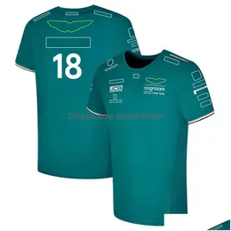 Odzież motocyklowa F1 Forma One krótkie koszulka z krótkim rękawem Ubrania drużynowe 2023 Produkt wyścigowy Casual Hold Neck Tee można dostosować Dr Dhq1o