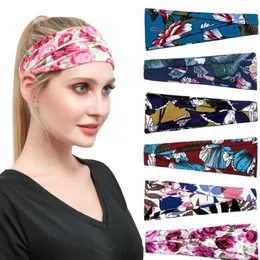 Faixa de cabelo feminina yoga bandana nova impressa suor absorvente esportes bandana headwear gd630256a